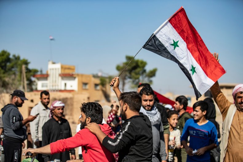 syria flag soldiers military troops turkey