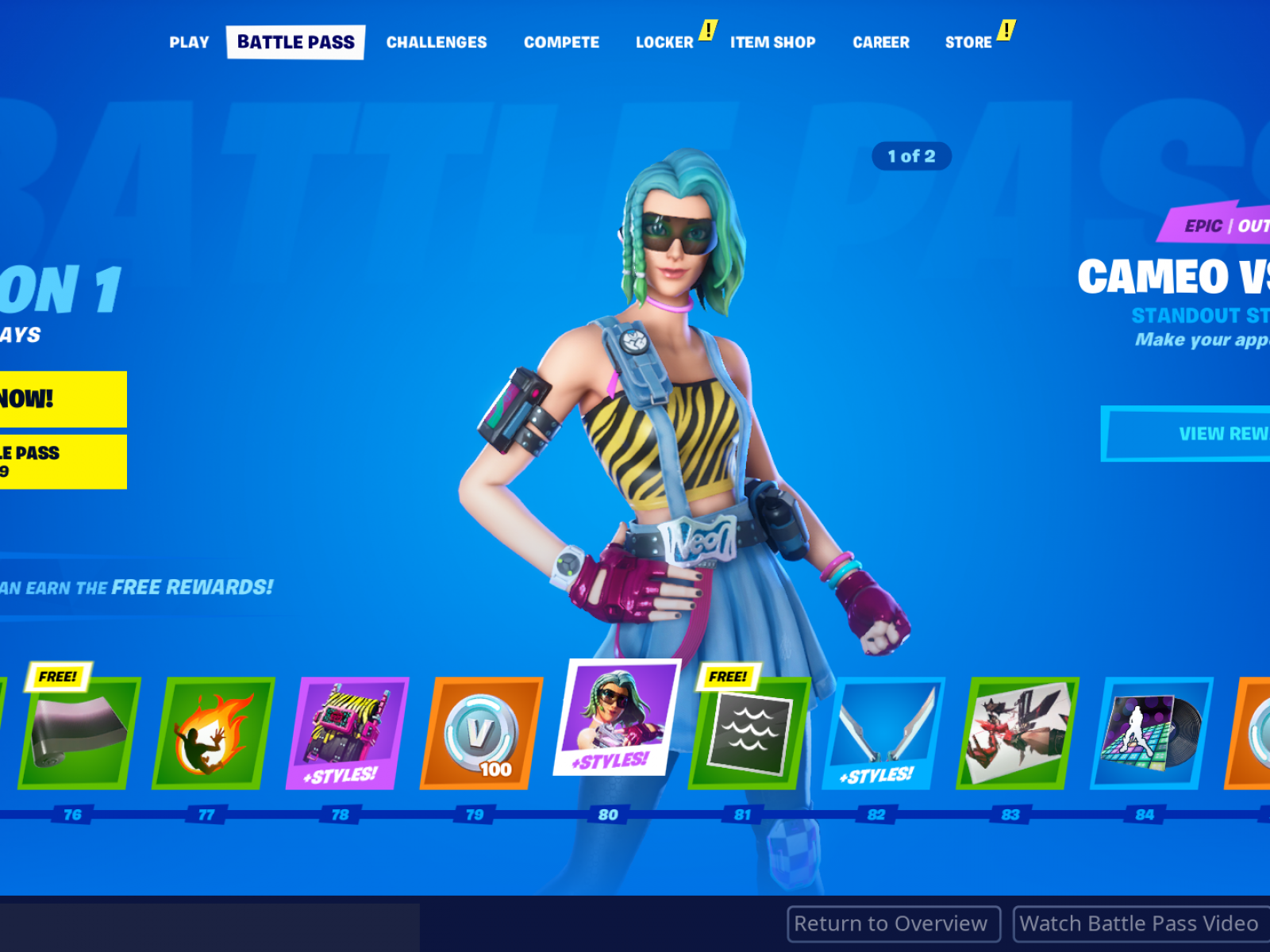 Fortnite Chapter 2 Season 1 Battle Pass Skins Every Unlockable