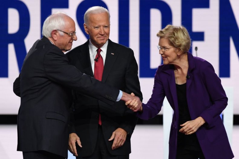 Bernie Sanders Elizabeth Warren Democratic Debate