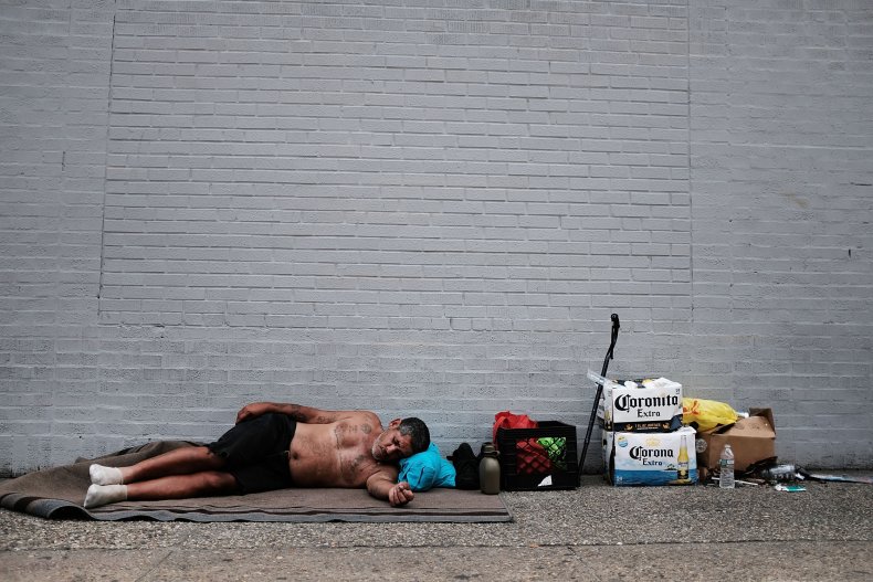 Man Sleeps in Philadelphia Heroin Hub