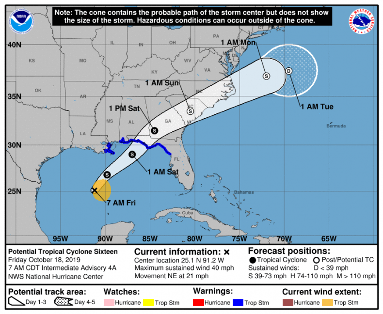 Potential Tropical Cyclone Sixteen Public Advisory