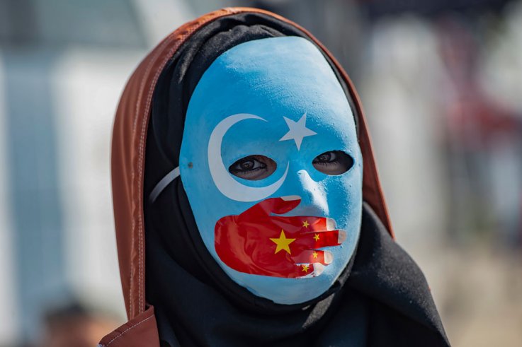 China Uighur Protester Xinjiang China Uighur Protester Xinjiang