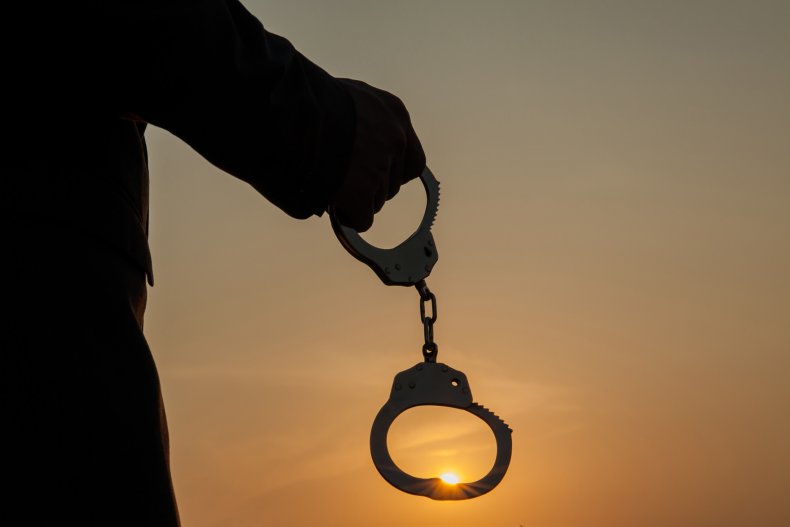 handcuffs and sunrise