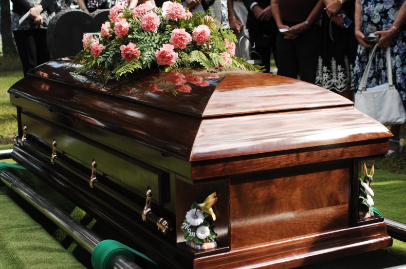 coffin stock photo