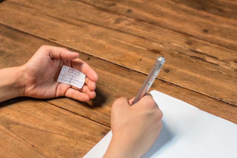 Test cheat stock photo