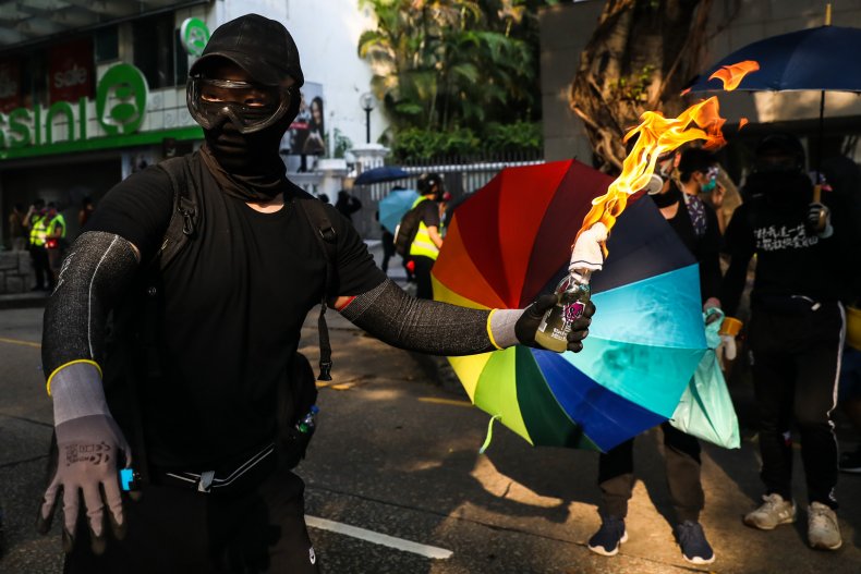 HOng Kong Protest Petrol bomb HOng Kong Protest Petrol bomb