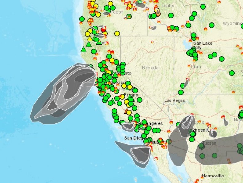 air quality california wildfire map
