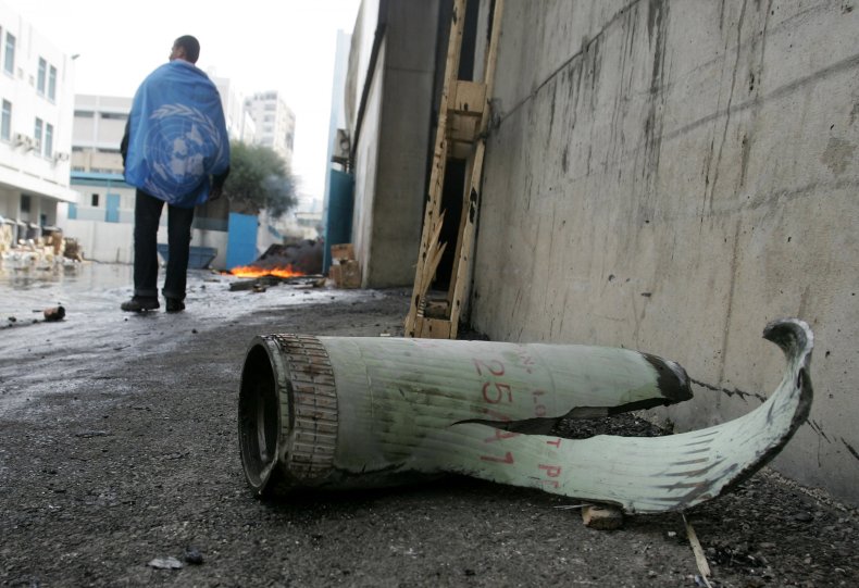 Israel white phosphorus UN headquarters Gaza