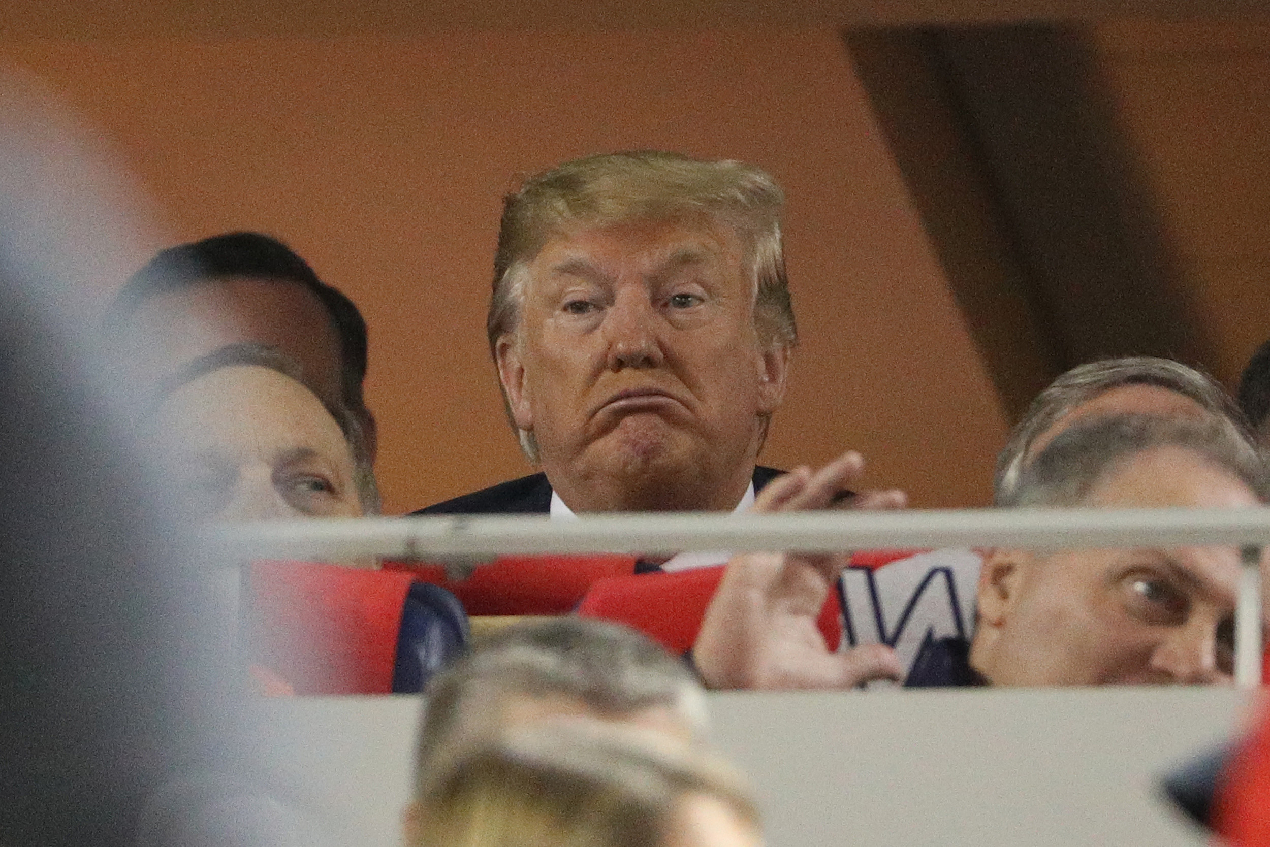 Lock Him Up Donald Trump S Face Drops As He Notices Crowd Booing At World Series