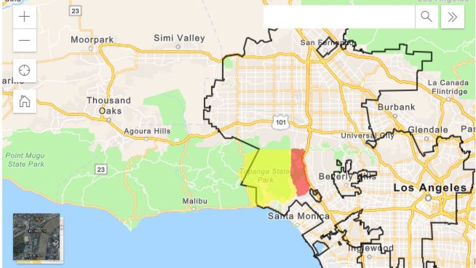 Getty Fire Map Brush Fire Breaks Out Near Getty Center Museum Evacuations Ordered