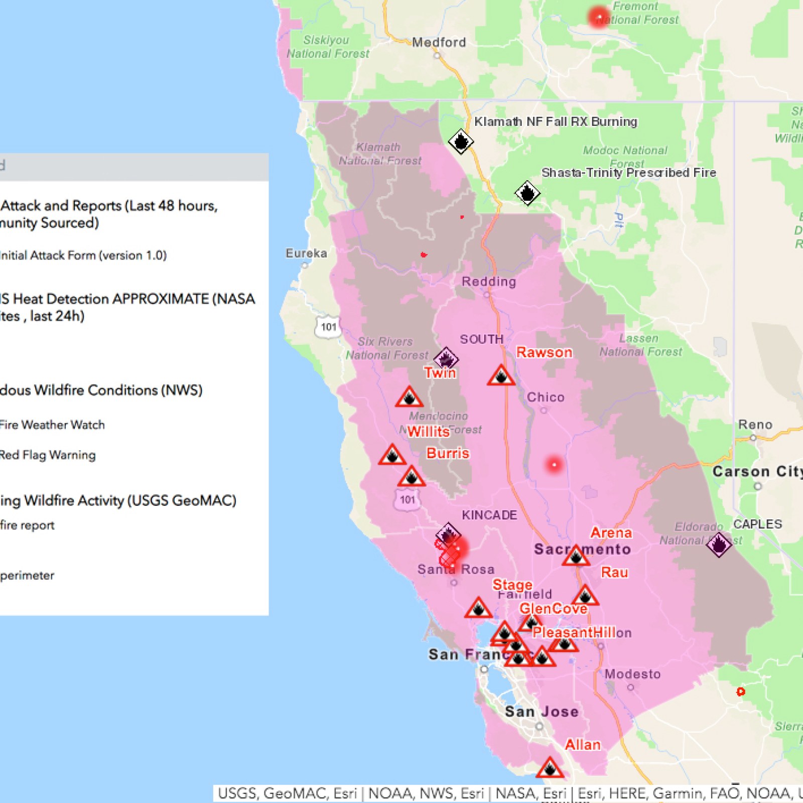 Kincade Fire Map Cal Fire | Time Zones Map World