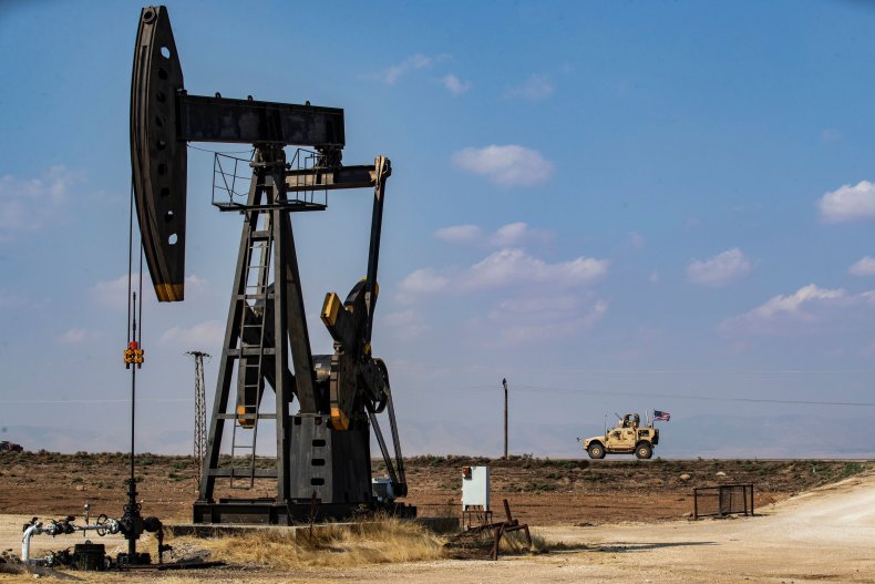 syria oil field us military vehicle