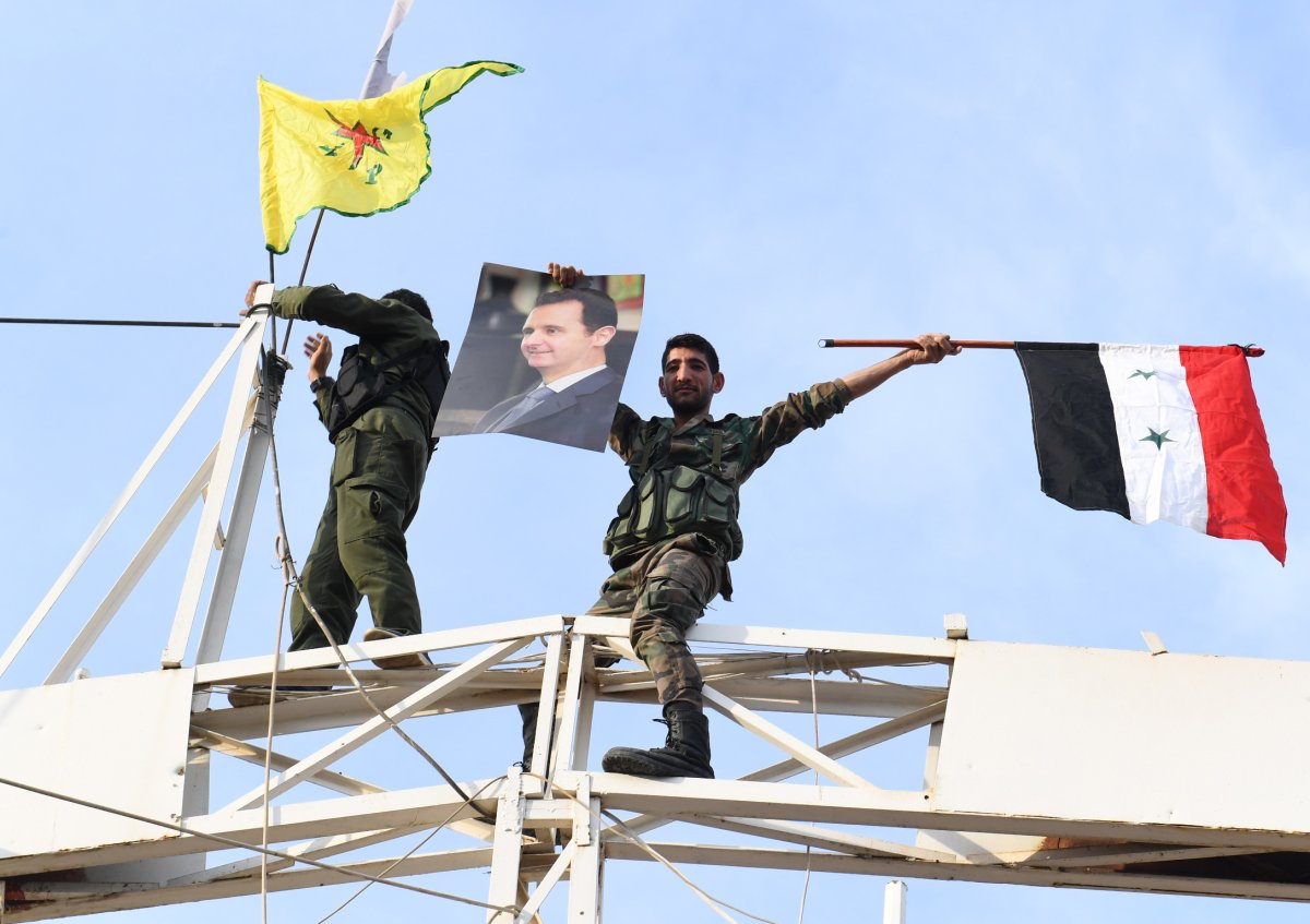 syria military kurds ypg flags