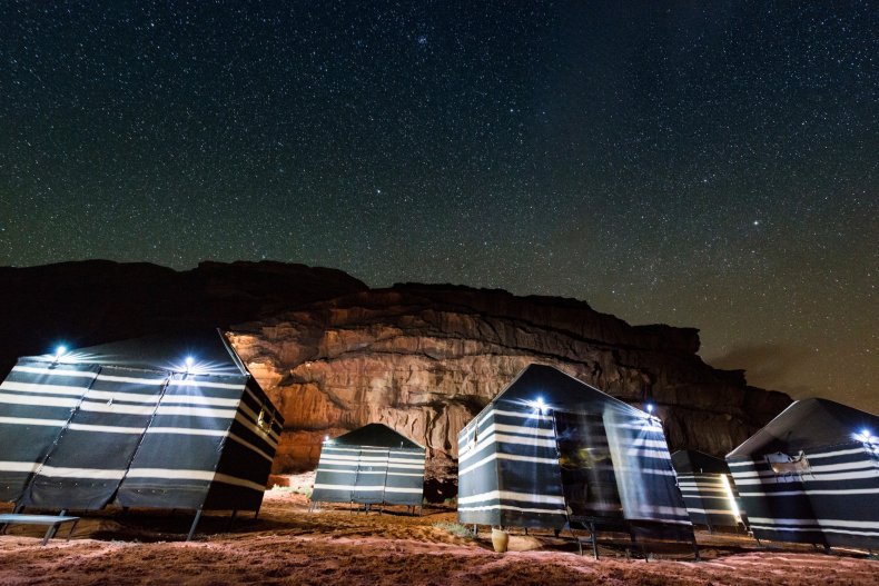 Tents in Wadi Rum Jordan