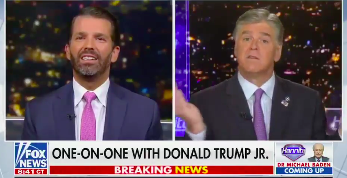 Donald Trump Jr. Tells Hannity: 'I Wish My Name Was Hunter Biden' so 'I ...