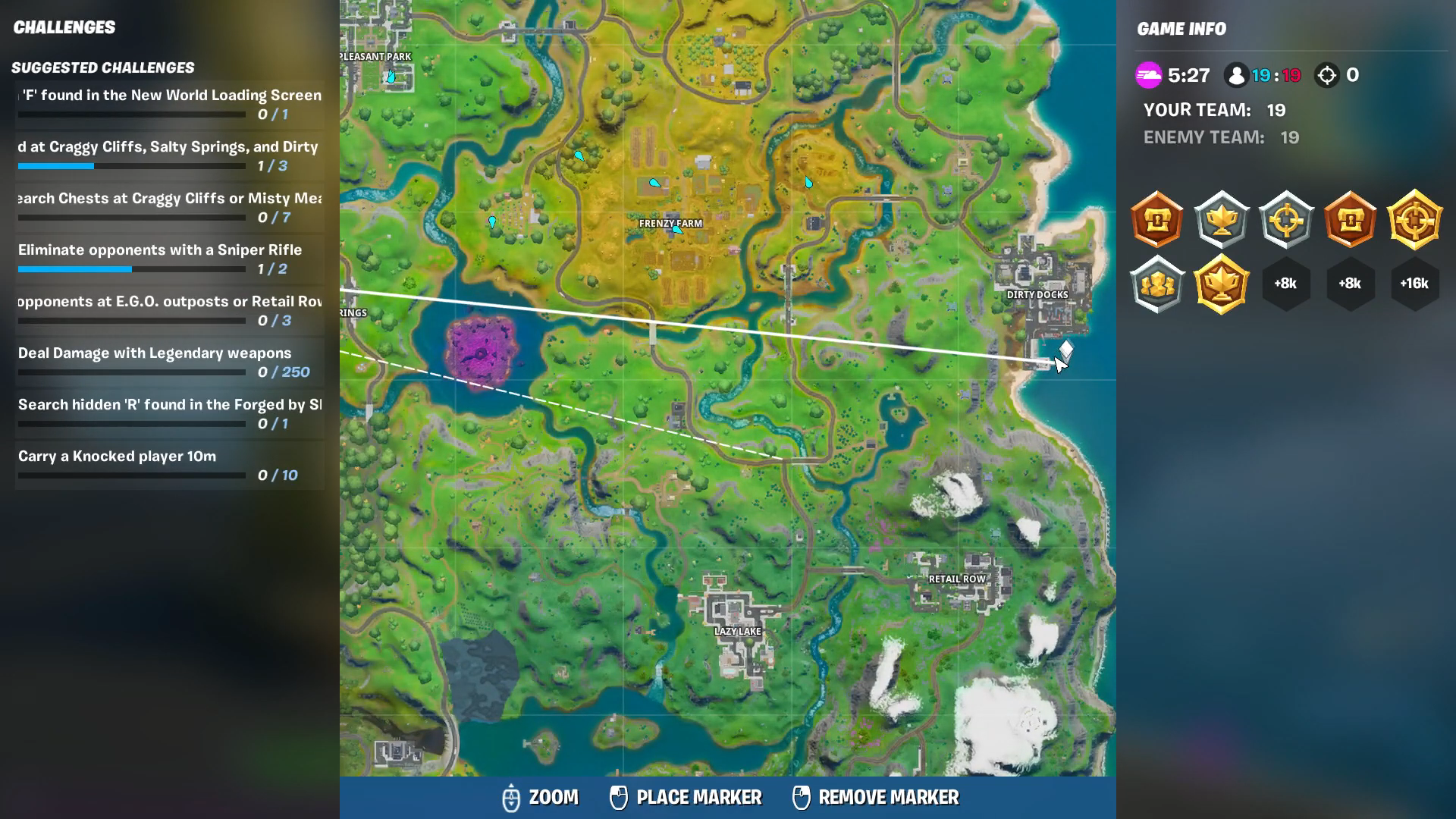 Fortnite Boat Launch Coral Cove Flopper Pond Locations Week 4