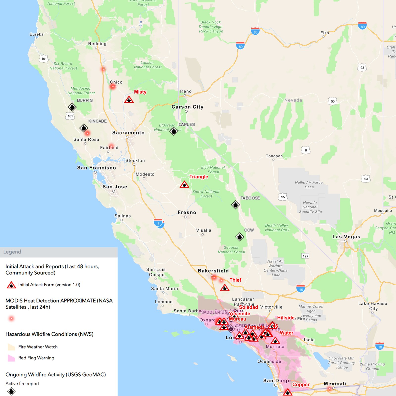 Fire Map Of Southern California Map
