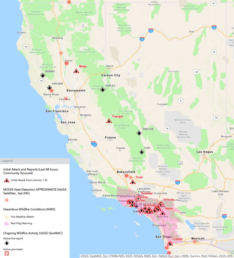 California Fire map