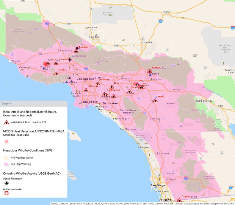 California fire map 10/31/19