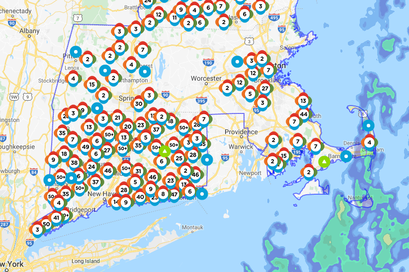 Eversource Outage Map 82 000 Connecticut Customers Lose Power