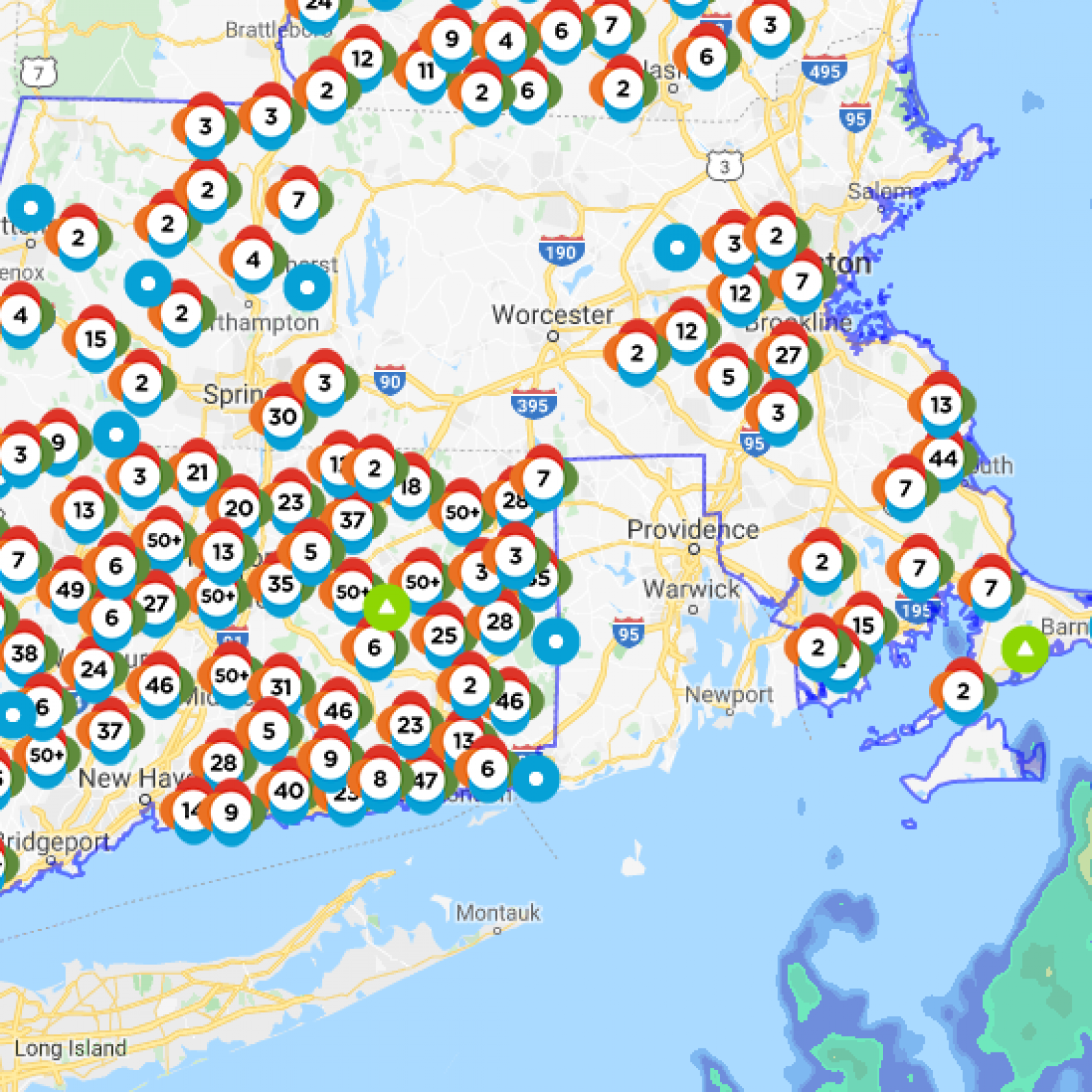 Eversource Outage Map 82 000 Connecticut Customers Lose Power