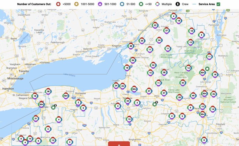National Grid Outage Map New York Pennsylvania Maine
