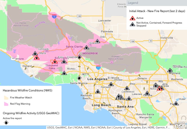 California fire map 11-01-19