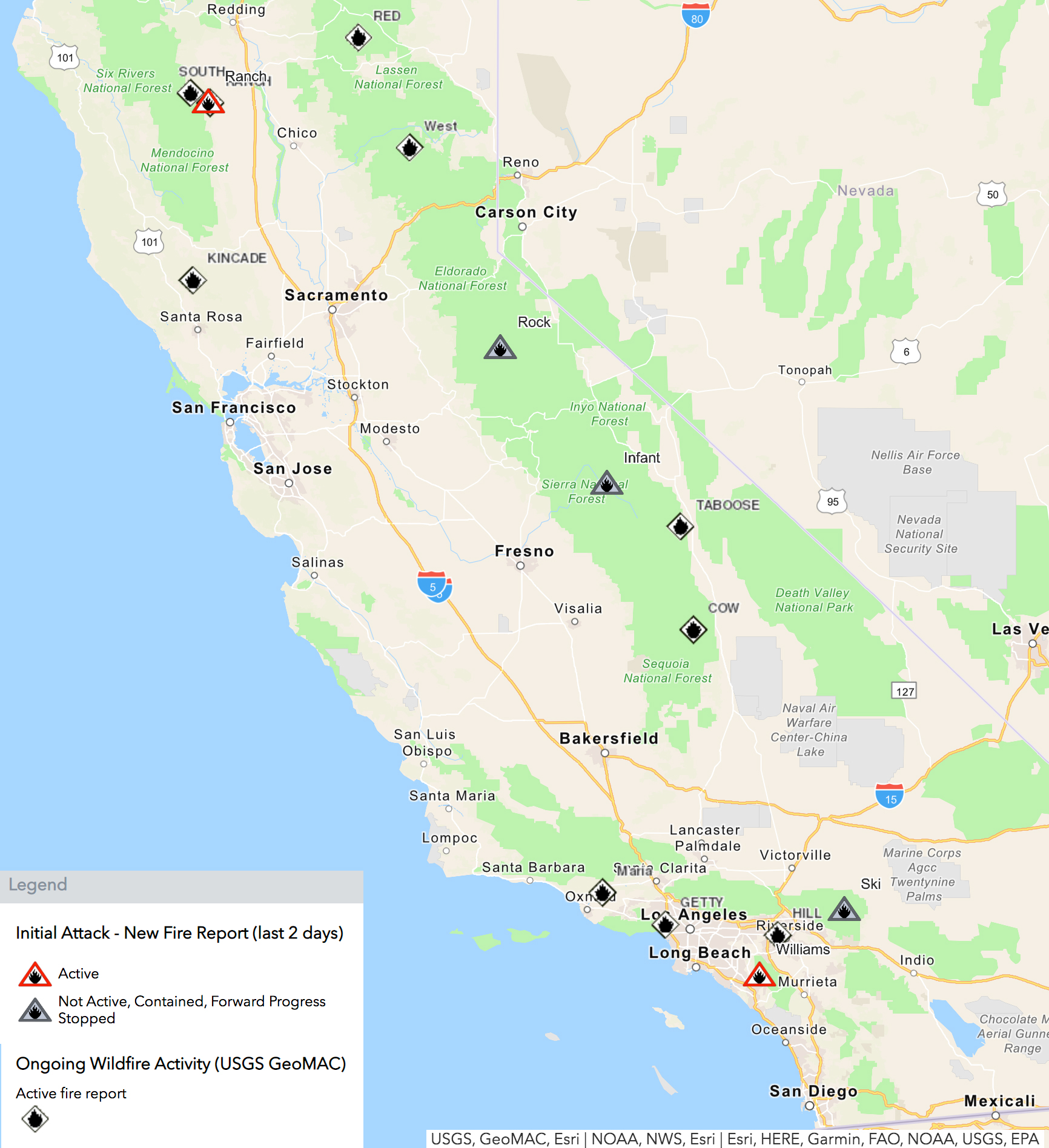 california fire map 2018 live