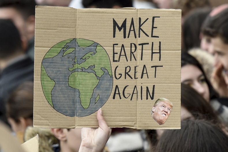 climate change protest, donald trump, getty