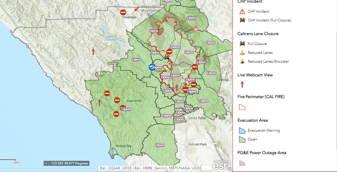 What California Fires Are Still Burning? Map of Kincade Fire, Maria 