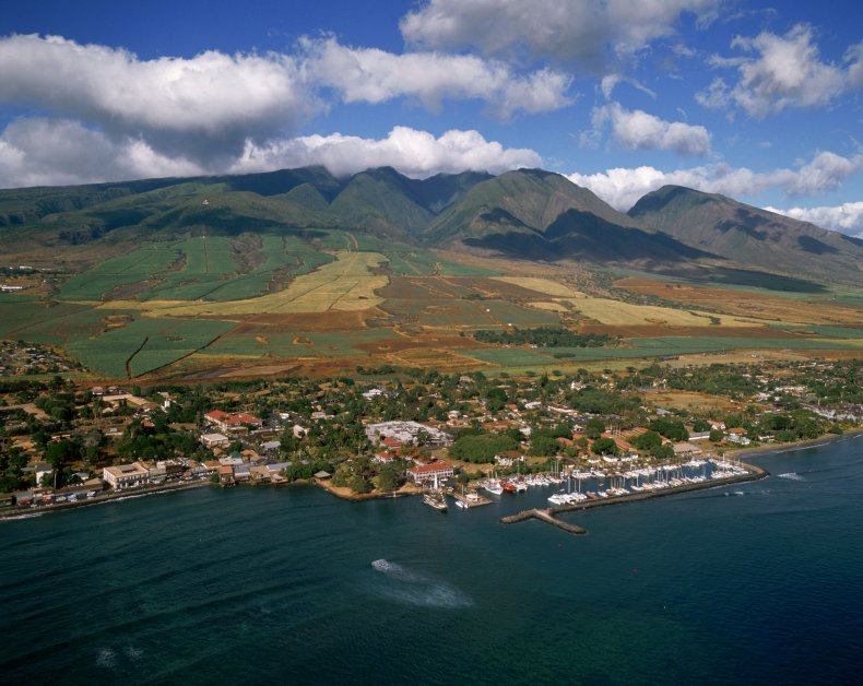 Aerial View of Lahaina on the Coast of Maui Aerial View of Lahaina on the Coast of Maui
