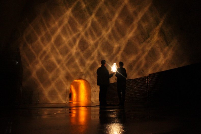 Ruinart art exhibit light shadows