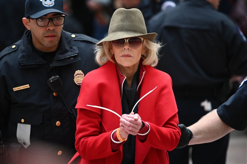 Jane Fonda climate crisis arrest