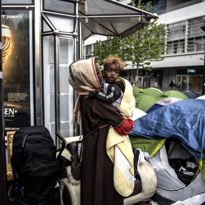 Paris migrant tents Paris migrant tents