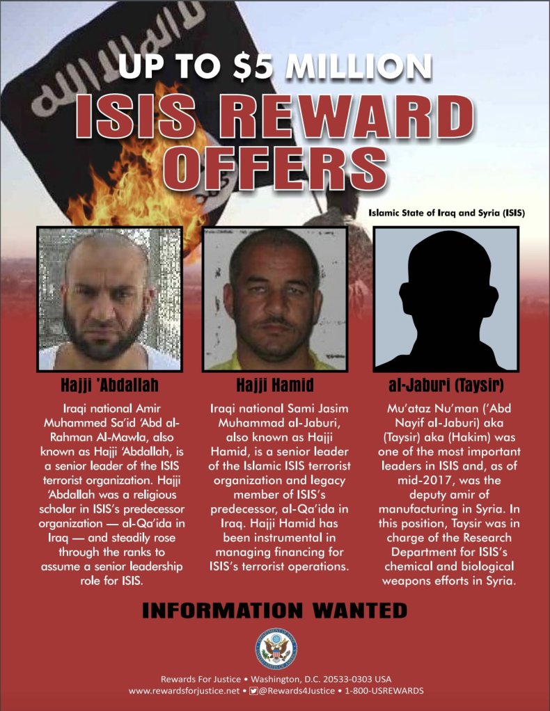 hajji abdullah mawla isis reward poster