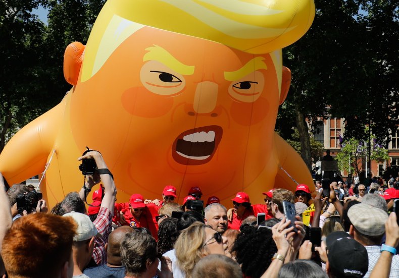 Baby Trump balloon dead