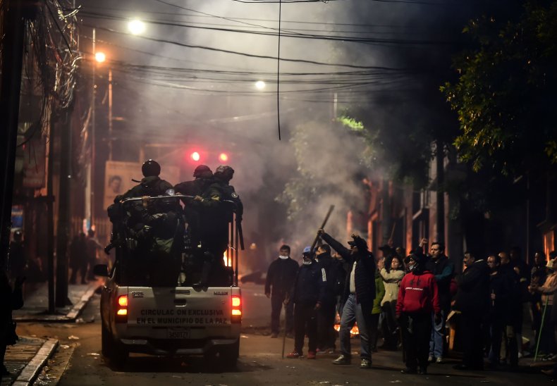 bolivia evo morales resign protests police