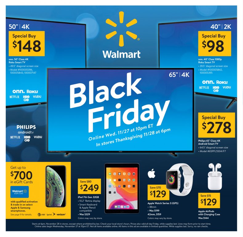 Walmart Black Friday Ad 2019: Deals on Apple Watch Series 3 (GPS), Instant Pot, iPhone 11 and More