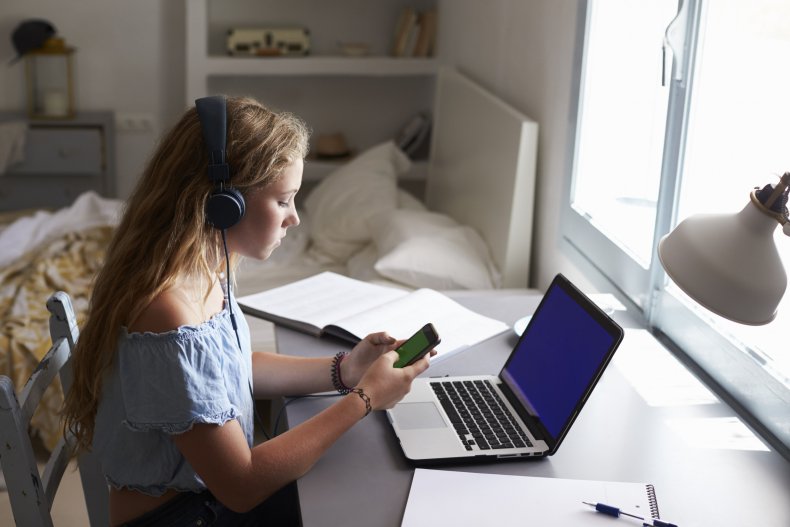 teenager, child, phone, computer, stock, getty