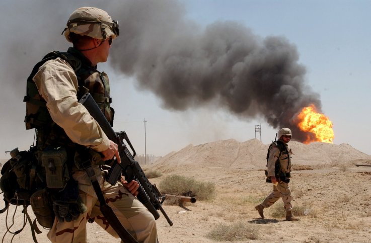 us army iraq burning oil well us army iraq burning oil well