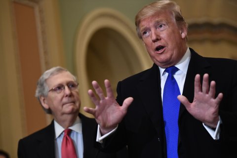 Donald Trump Mitch McConnell Impeachment Senate