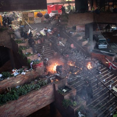 Hong Kong, polytechnic university, fire, campus, police Hong Kong, polytechnic university, fire, campus, police