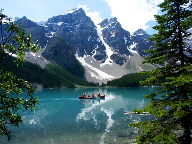 Lake Moraine, Rocky Mountains, Alberta, Canada
