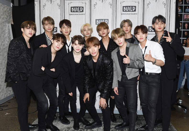 Seventeen K-pop band in NYC July 2019