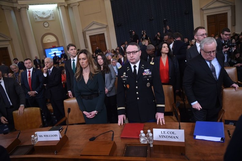 vindman williams testimony trump impeachment hearing