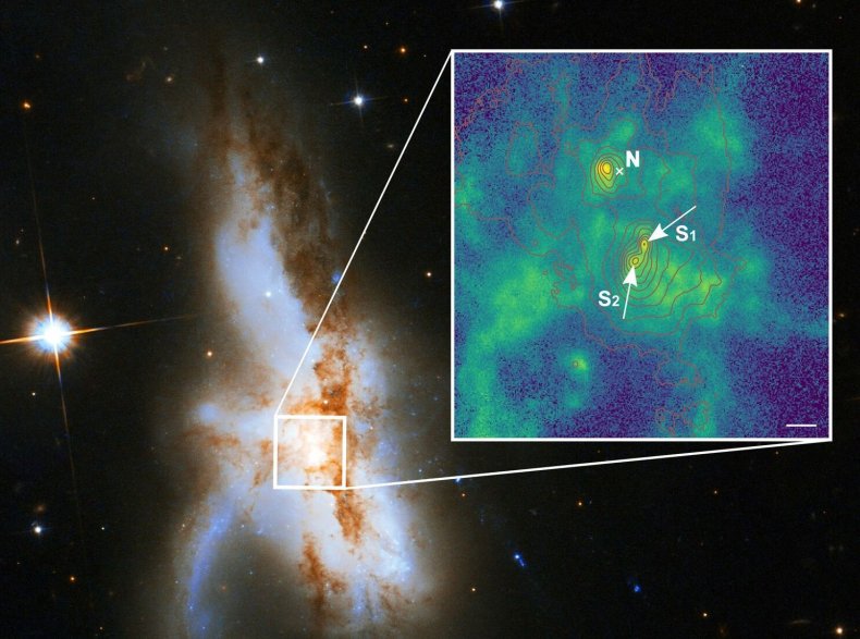 NGC 6240, supermassive black holes