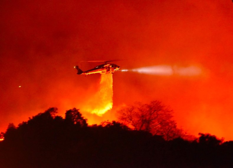 los angeles cave fire santa barbara photos