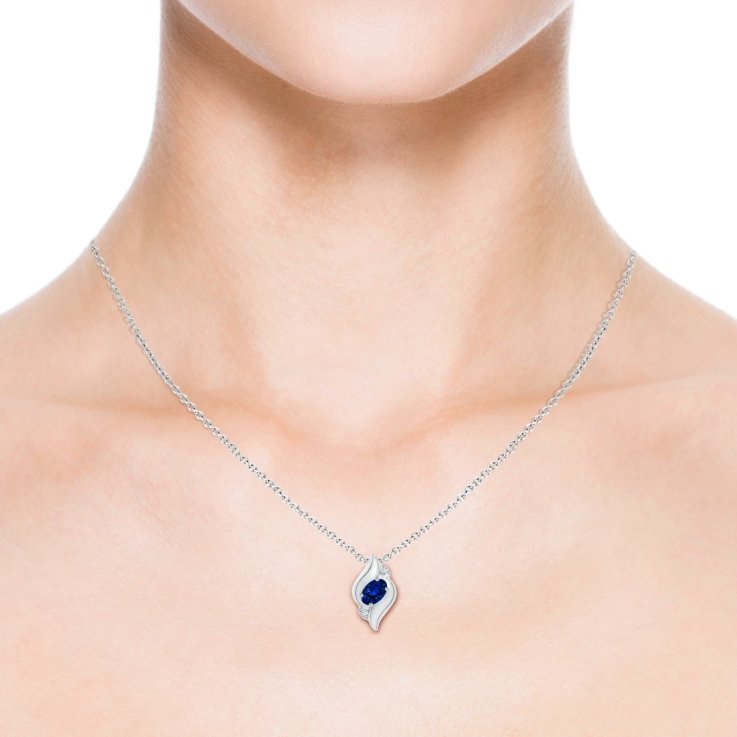 Sapphire & Diamond Shell Pendant Sapphire & Diamond Shell Pendant