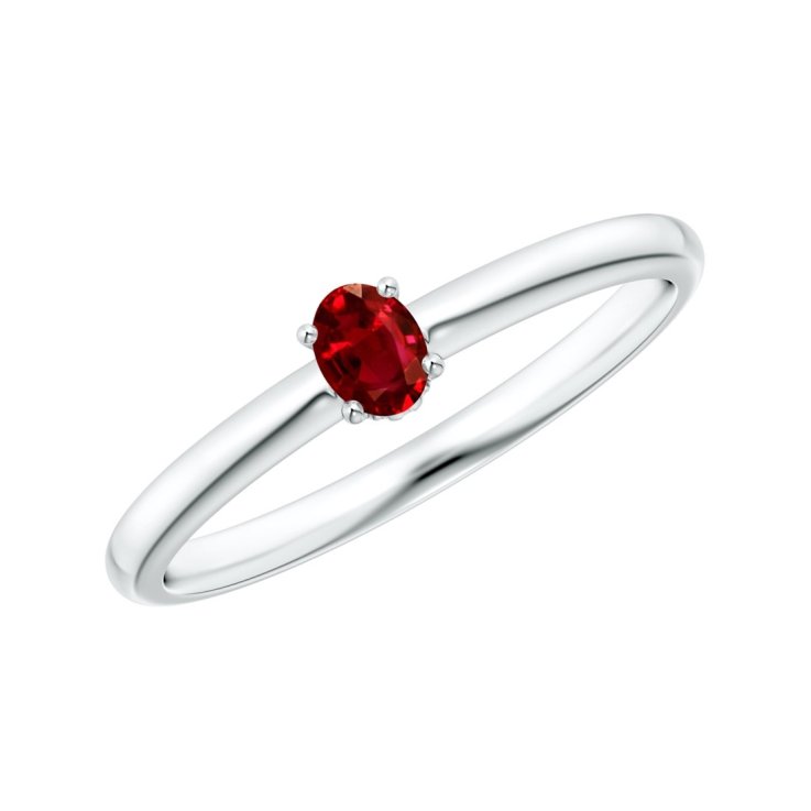 Oval Ruby Solitaire Promise Ring Oval Ruby Solitaire Promise Ring