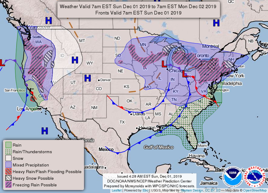 Winter Storm Expected To Delay Travel Across Country On Sunday After ...